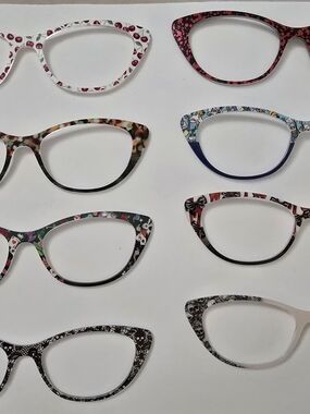 Set Of 8 - Stylish Multicolor Pair Eyewear "Ella" Tops